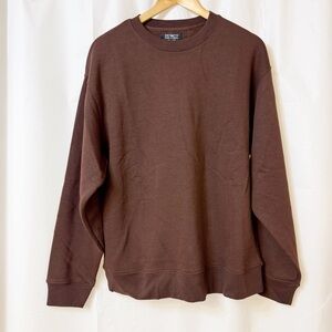 Brunette The Label Core Crew French Press Brown L/XL NWT